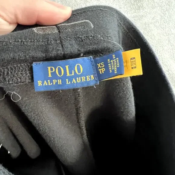 Ralph Lauren Velour Joggers Womens XS Black Luxe Loungewear Drawstring - Picture 4 of 11